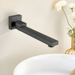 Gunmetal Grey Bath/Basin Swivel Wall Mounted Spouts Tapware Bathtub Faucet