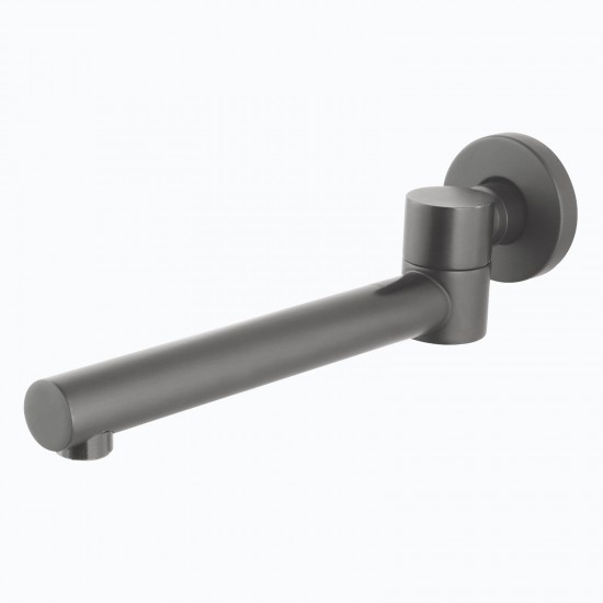 Euro Round Gunmetal Grey Bathtub/Basin Swivel Wall Spouts Tapware Bathtub Faucet