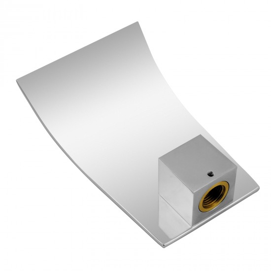 Aquatica All Pressures Saluto Shower Mixer With Waterfall Wall Spout Chrome Set