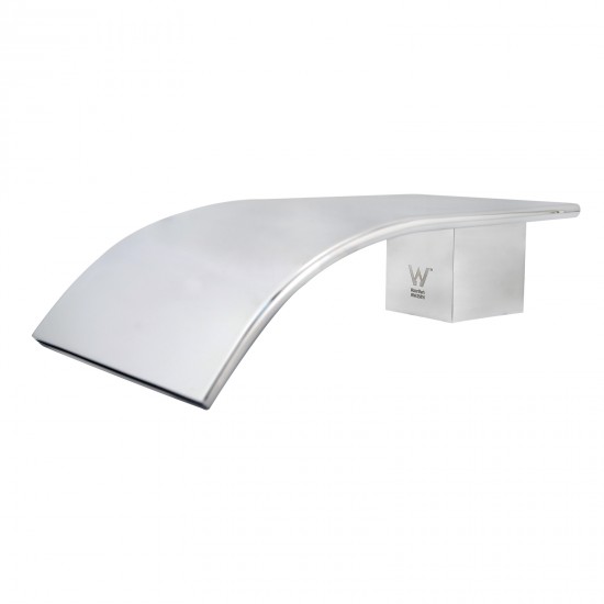 Aquatica All Pressures Saluto Shower Mixer With Waterfall Wall Spout Chrome Set