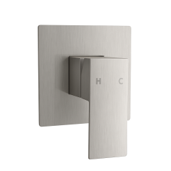 Ottimo/Omar Brushed Nickel Square Shower Bath Mixer Tap