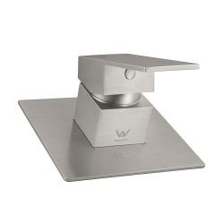 Ottimo/Omar Brushed Nickel Square Shower Bath Mixer Tap