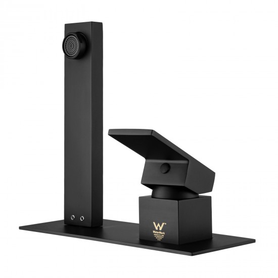 Ottimo/Omar Nero Black Bathtub/Basin Wall Mixer With Spouts Tapware Bathtub Filler