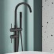 Matte Black Freestanding Bath Mixer Taps With Hand held Shower Tapware Bathtub Filler