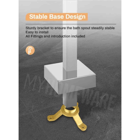 Chrome Freestanding Bath Mixer Taps With Hand held Shower Tapware Bathtub Faucet 