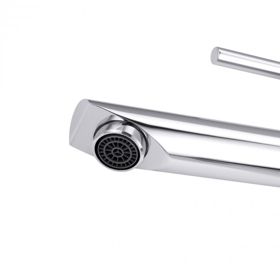 Euro Round Chrome Tall Basin Mixer Taps Tall Tapware