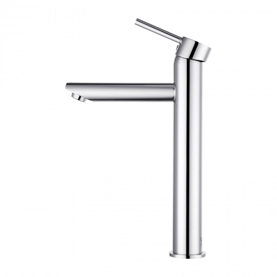 Euro Round Chrome Tall Basin Mixer Taps Tall Tapware