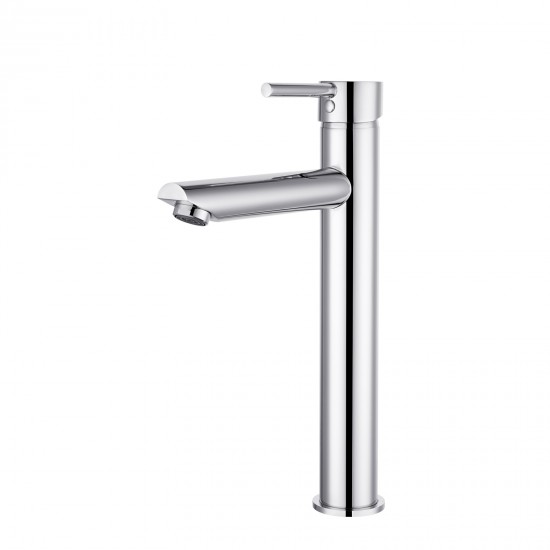 Euro Round Chrome Tall Basin Mixer Taps Tall Tapware