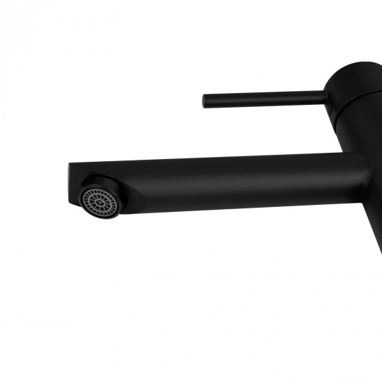 Euro Round Nero Black Tall Basin Mixer Tap Black Taps Tall Tapware 