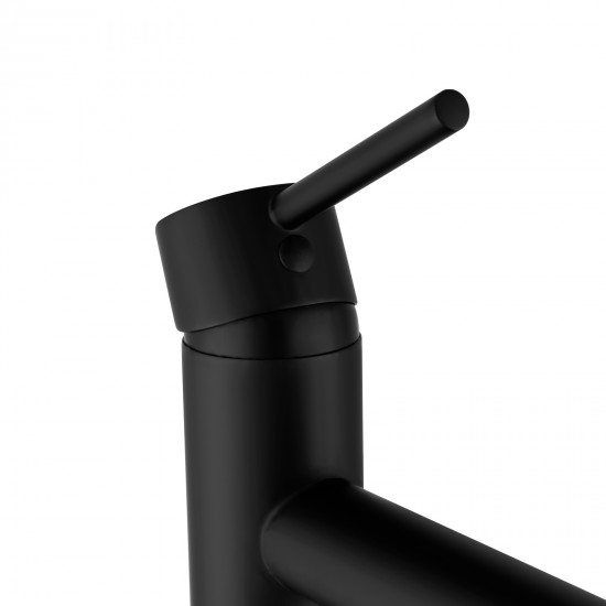 Euro Round Nero Black Tall Basin Mixer Tap Black Taps Tall Tapware 