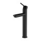 Euro Round Nero Black Tall Basin Mixer Tap Black Taps Tall Tapware 