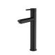 Euro Round Nero Black Tall Basin Mixer Tap Black Taps Tall Tapware 