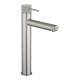 Lattice Edition Solid Brass Brushed Nickel Tall Basin Mixer Bathroom Vanity Tap