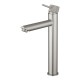 Lattice Edition Solid Brass Brushed Nickel Tall Basin Mixer Bathroom Vanity Tap
