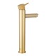 Lattice Edition Solid Brass Brushed Yellow Gold Tall Basin Mixer Bathroom Vanity Tap