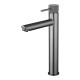 Lattice Edition Solid Brass Gunmetal Grey Tall Basin Mixer Bathroom Vanity Tap