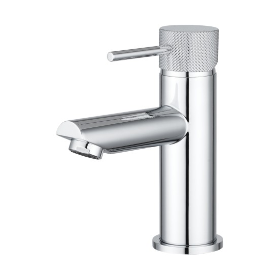 Lattice Edition Round Chrome Bathroom Basin Mixer Tap vanity Tap