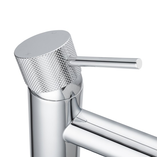 Lattice Edition Round Chrome Bathroom Basin Mixer Tap vanity Tap