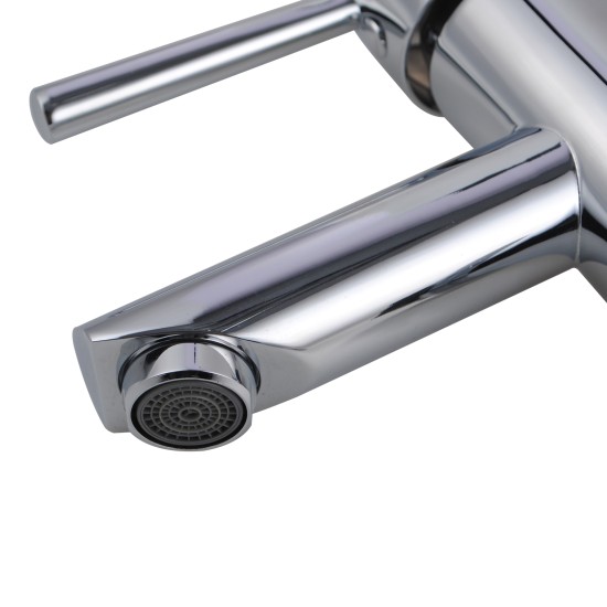 Euro Round Chrome Bathroom Basin Mixer Tap vanity Tap