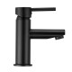 Euro Round Nero Matt Black Bathroom Basin Mixer Tap Black Tap