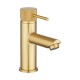 Lattice Edition Solid Brass Brushed Yellow Gold Basin Mixer Tap Bathroom Vanity Tap