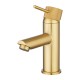 Lattice Edition Solid Brass Brushed Yellow Gold Basin Mixer Tap Bathroom Vanity Tap