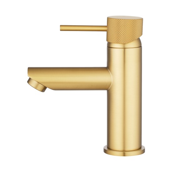 Lattice Edition Solid Brass Brushed Yellow Gold Basin Mixer Tap Bathroom Vanity Tap