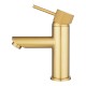 Lattice Edition Solid Brass Brushed Yellow Gold Basin Mixer Tap Bathroom Vanity Tap