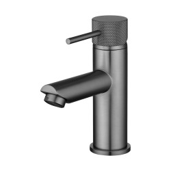 Lattice Edition Solid Brass Gunmetal Grey Basin Mixer Tap Bathroom Vanity Tap
