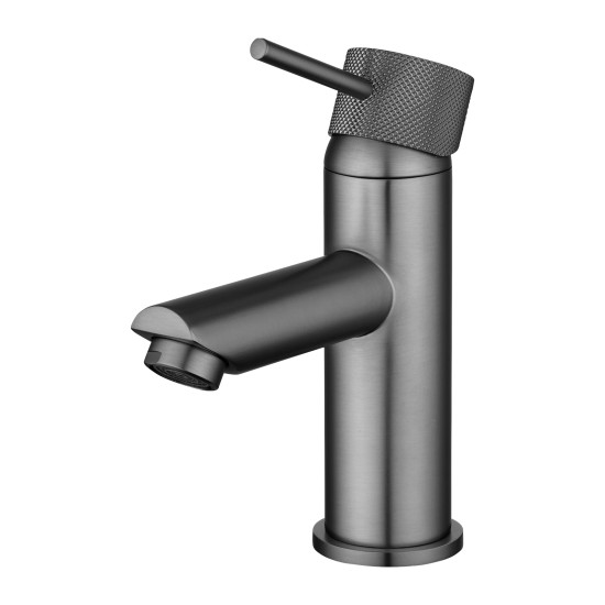 Lattice Edition Solid Brass Gunmetal Grey Basin Mixer Tap Bathroom Vanity Tap