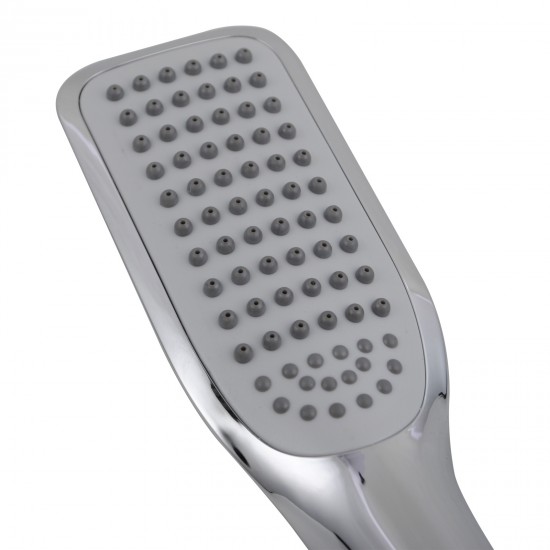 Chrome Freestanding Bathtub Mixer with Handheld Shower Spout Floor Mounted