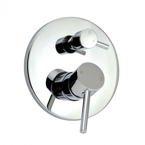 Euro Round Chrome Shower/Bath Mixers Diverter