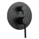 Euro Round Nero Matt Black Shower/Bath Mixers Diverter