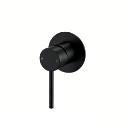 Euro 80mm Matt Black Solid Brass Wall Mixer for Bathtub and Basin