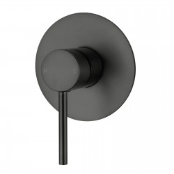 Round Gunmetal Grey Shower/Bath Wall Mixer Stainless steel