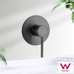 Round Gunmetal Grey Shower/Bath Wall Mixer Stainless steel