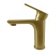 Solid Brass Brushed Yellow Gold Basin Mixer Tap Bathroom Vanity Tap