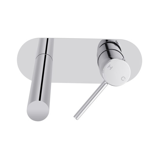 Euro Round Chrome Bathtub/Basin Wall Mixer With Spout Color Up Extend