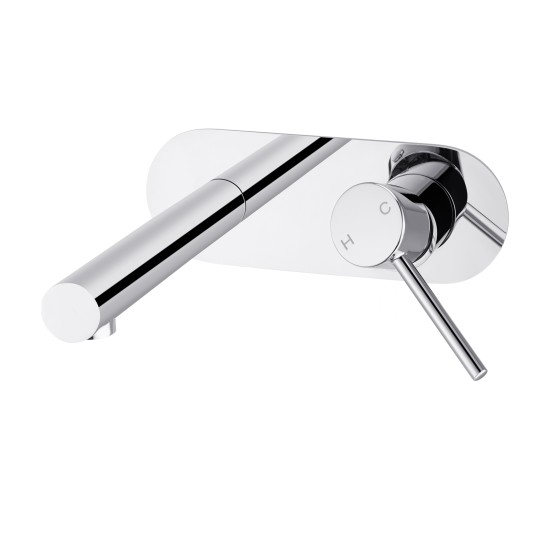 Euro Round Chrome Bathtub/Basin Wall Mixer With Spout Color Up Extend