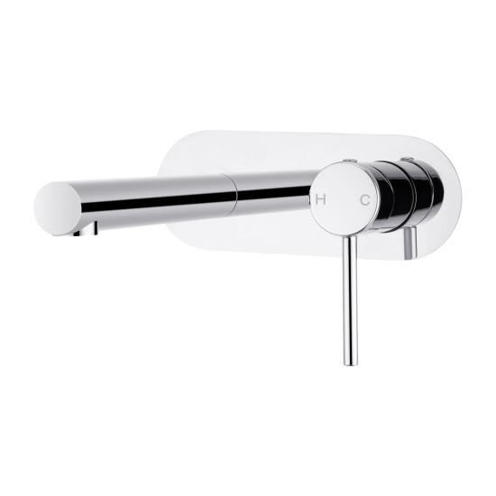 Euro Round Chrome Bathtub/Basin Wall Mixer With Spout Color Up Extend