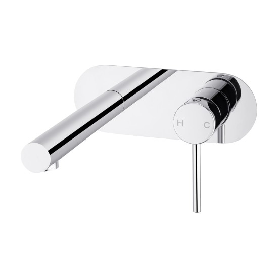 Euro Round Chrome Bathtub/Basin Wall Mixer With Spout Color Up Extend