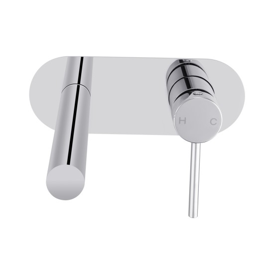 Euro Round Chrome Bathtub/Basin Wall Mixer With Spout Color Up Extend