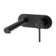 Euro Matt Black Round Bathtub/Basin Wall Mixer With Spout Color Up Extend