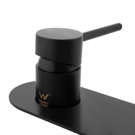 Euro Matt Black Round Bathtub/Basin Wall Mixer With Spout Color Up Extend