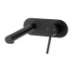 Euro Matt Black Round Bathtub/Basin Wall Mixer With Spout Color Up Extend