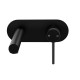 Euro Matt Black Round Bathtub/Basin Wall Mixer With Spout Color Up Extend