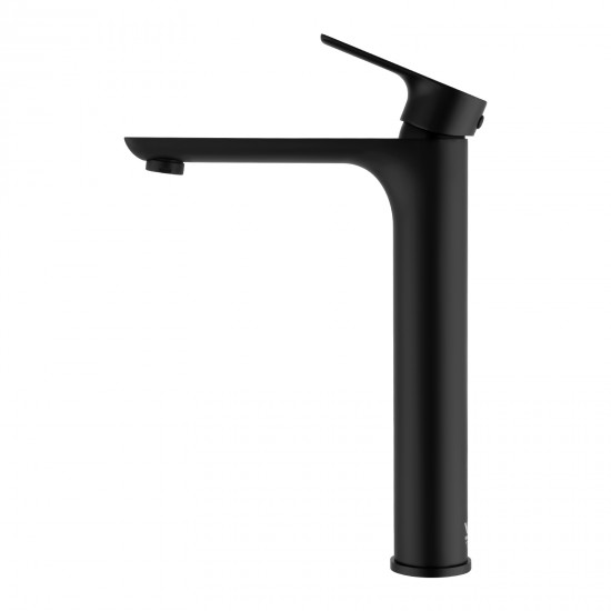 Matt Black Bathroom Tall Basin Mixer Tap Black Vanity Tap