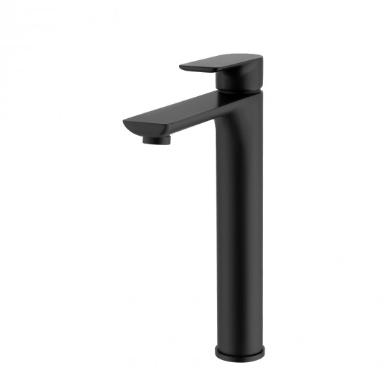 Matt Black Bathroom Tall Basin Mixer Tap Black Vanity Tap