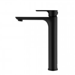 Matt Black Bathroom Tall Basin Mixer Tap Black Vanity Tap