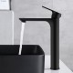 Matt Black Bathroom Tall Basin Mixer Tap Black Vanity Tap